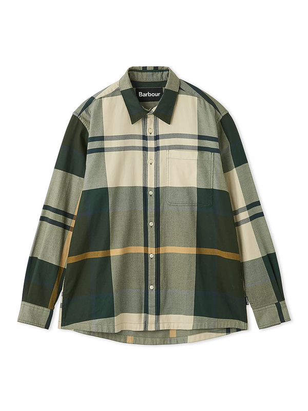 Renford Tartan Check Shirts オリーブ