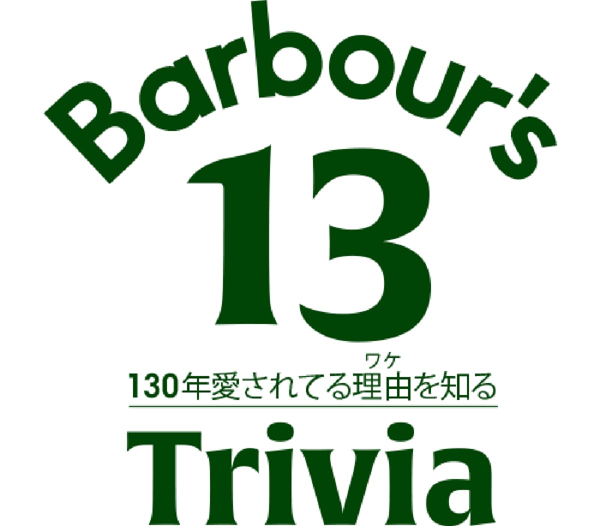 Barbour 130 YEARS ANNIVERSARY ロゴ画像