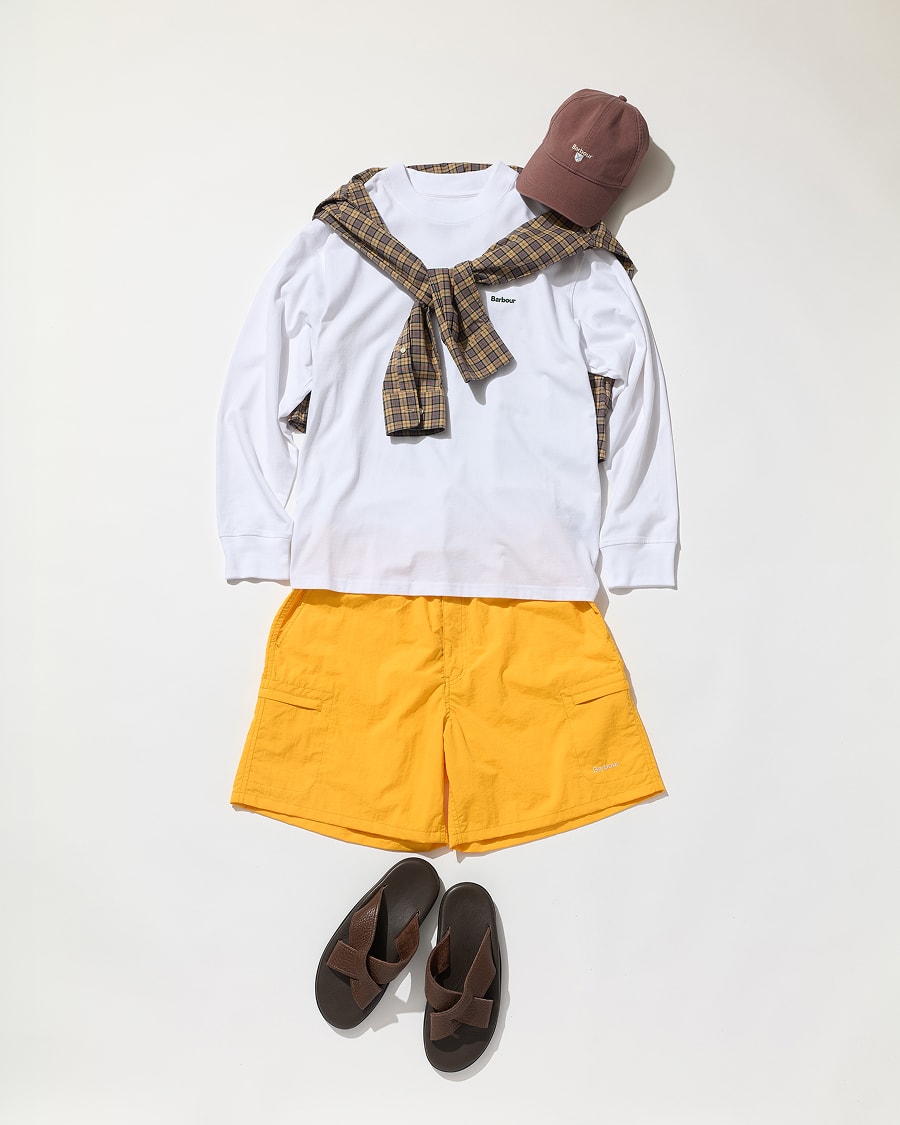 Yellow Shorts Styling イエロー ナイロンショーツ コーディネート